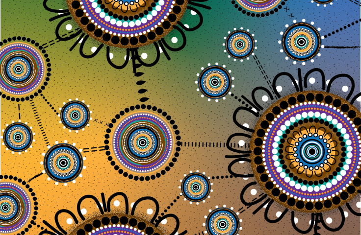 Aboriginal artwork commissioned by the Kirby Institute. Credit: Jasmin Sarin